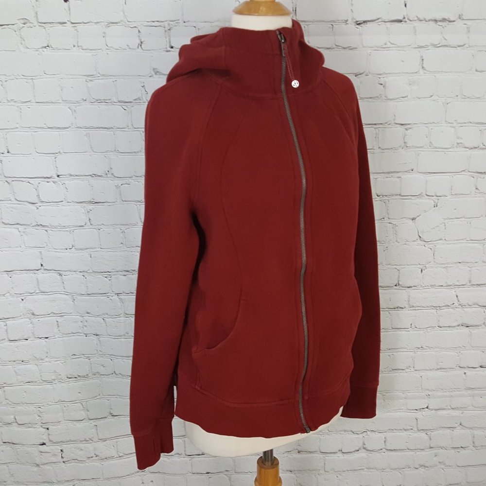 lululemon athletica Women's Hooded Zip Sweatshirt in Deep Red - Picture 7 of 12